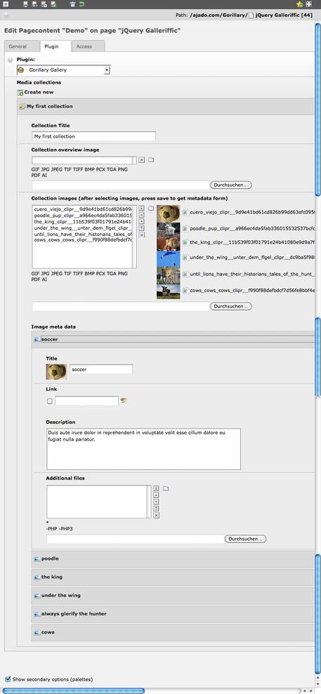 Backend form