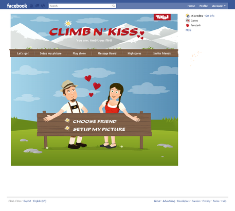 Die Startseite von climb n' kiss