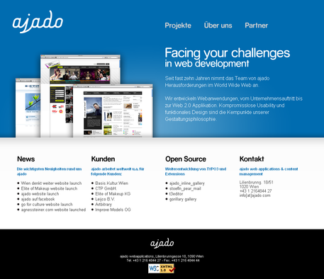 Startseite von ajado